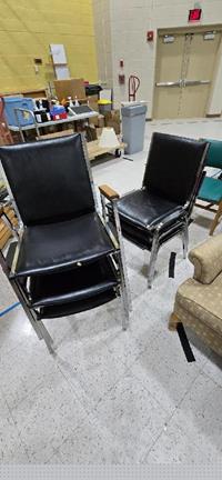 Lot 18 - Black/Metal Chairs