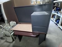 Gray Corner Desk - Lot 57